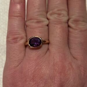 NEW 10K ROSE GOLD  Amethyst  BEZEL Hearts ROYAL East to West Bezel 10kt 10k 10KT